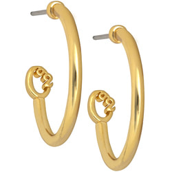 ER2002 Gold Customizable O2 Hoop Earrings