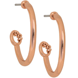 ER2003 Rose Gold Customizable O2 Hoop Earrings