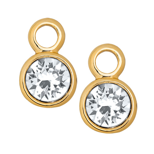 ER2012 Gold Crystal Earring Drops