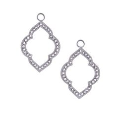 ER2023 The Casablanca Earring Drops in Silver Pave