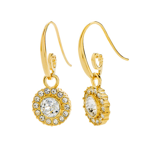 ER2101 Gold Crystal Drop Earrings
