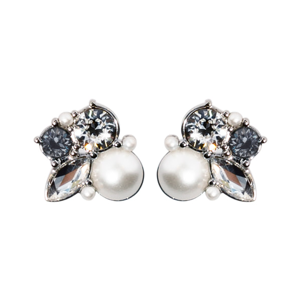 ER3056 Silver & Pearl Cluster Studs