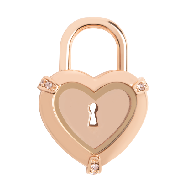 LK1107 New Heart  Lock Living Locket with Vintage Rose Crystals