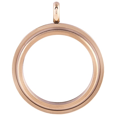 LK4004 Large Rose Gold with Glass Backed Twist Base