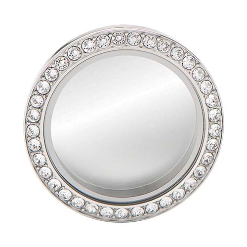 LK9081 Silver Stick-It Locket with Clear Crystal Face