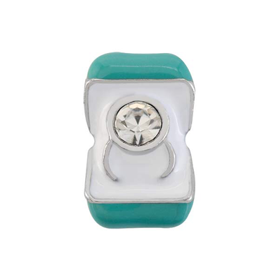 CH3206 Retired Engagement Ring in a Aqua Box Charm