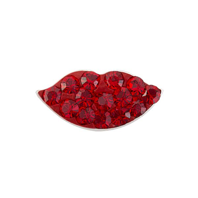 CH3202 Red Crystal Lips Charm