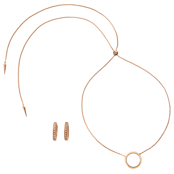 HE1060 Medium Rose Gold Locket Necklace on Bolo Chain. Feb/March 2020 VIP/Hostess Exclusive