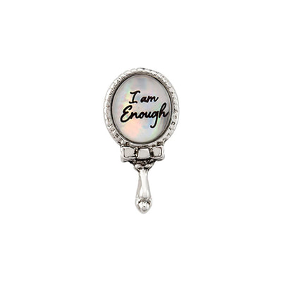 CH2614 Mirror Charm that says "I Am Enough" in reflection